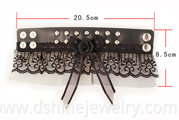 Black Rose Lace Bracelet